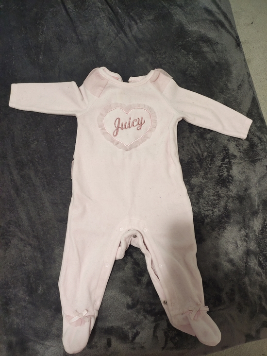 Juicy Couture Other - Juicy Couture Light Pink Heart Footed One-Piece